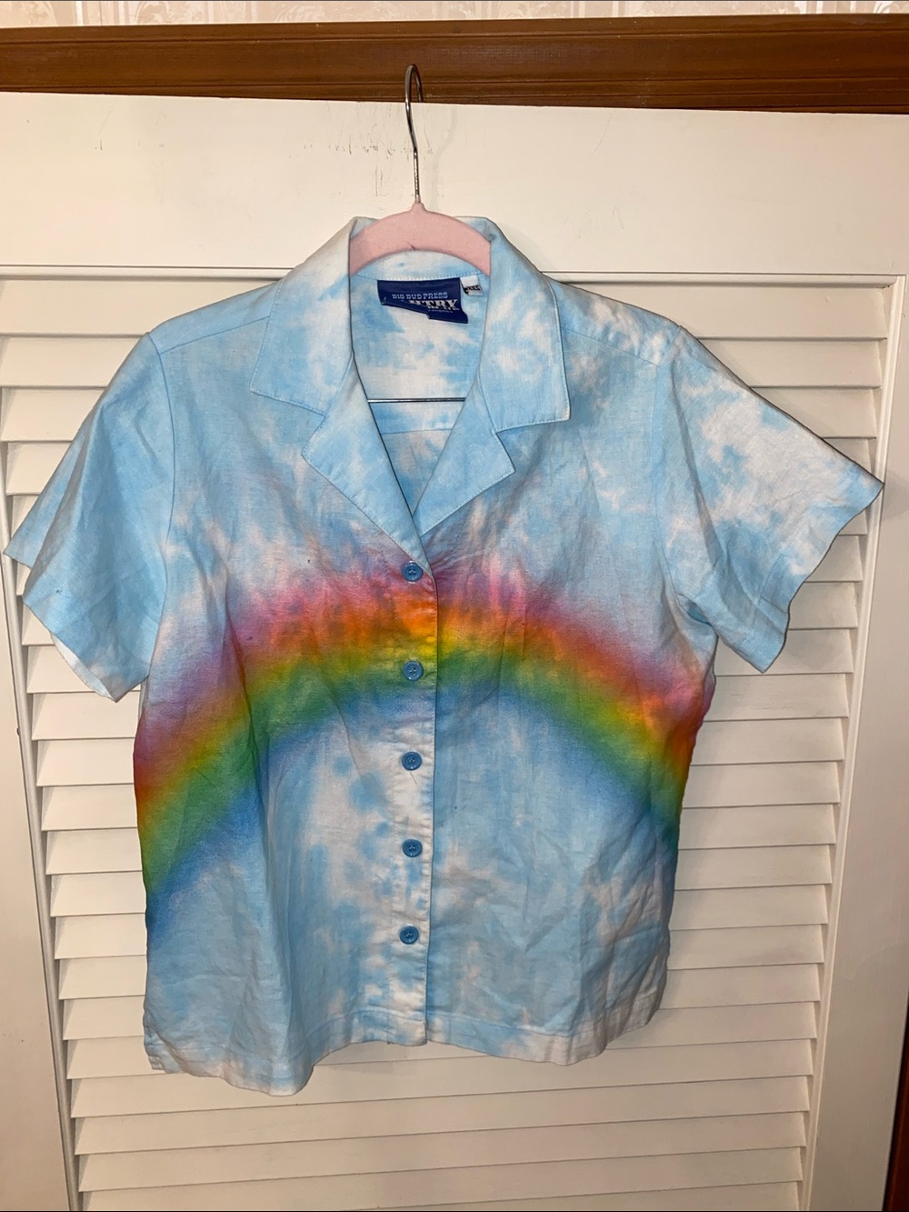Big Bud Press Pantry Button Up Top Rainbow 🌈 XXS